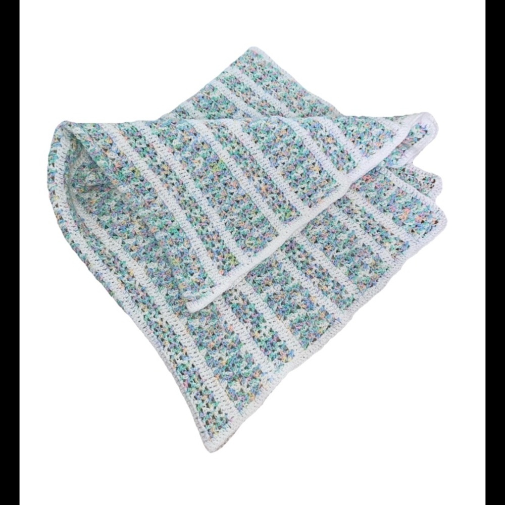 Handmade Multicolor-Pastel Knitted Blanket-Handmade.